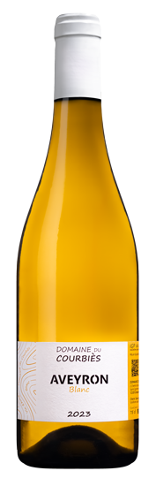 Bouteille de vin blanc du Domaine du Courbiès